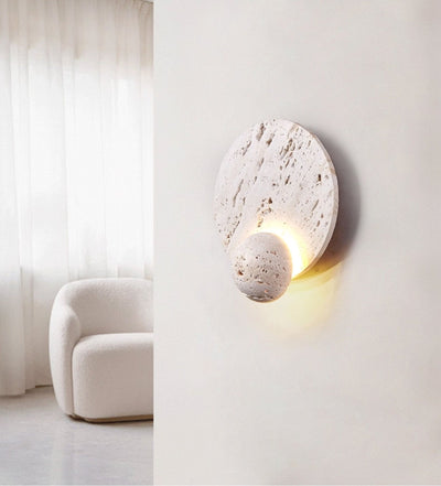 Norivaine Eclipse Travertine Wall Light