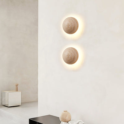 Vexael Minimalist Travertine Wall Light