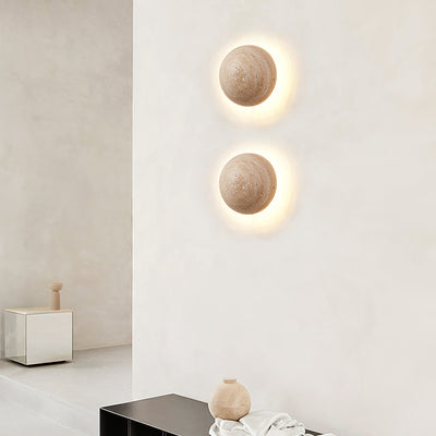Vexael Minimalist Travertine Wall Light