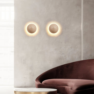 Vexael Minimalist Travertine Wall Light