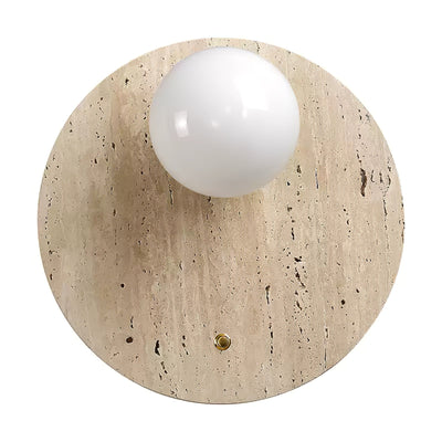 Syloryra Minimalist Travertine Wall Light - Neutral Decor