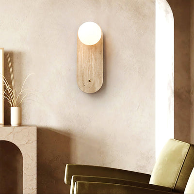 Syloryra Minimalist Travertine Wall Light - Neutral Decor