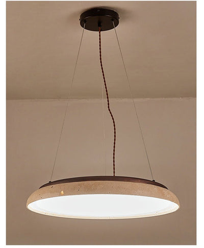 Aeron Travertine Lunar Halo Pendant