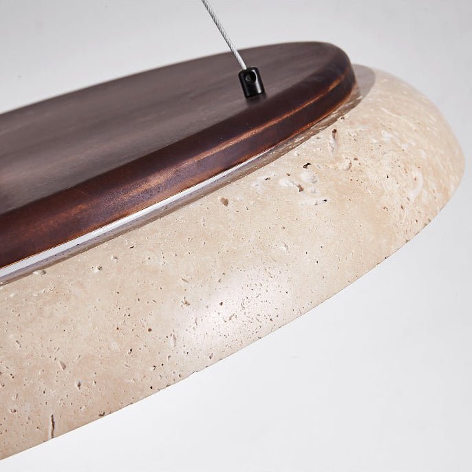Aeron Travertine Lunar Halo Pendant