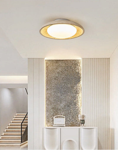 Tavuena Yellow Travertine Ceiling Light