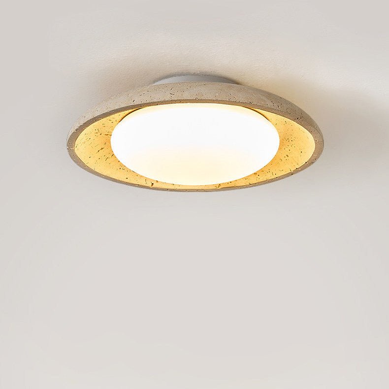 Tavuena Yellow Travertine Ceiling Light