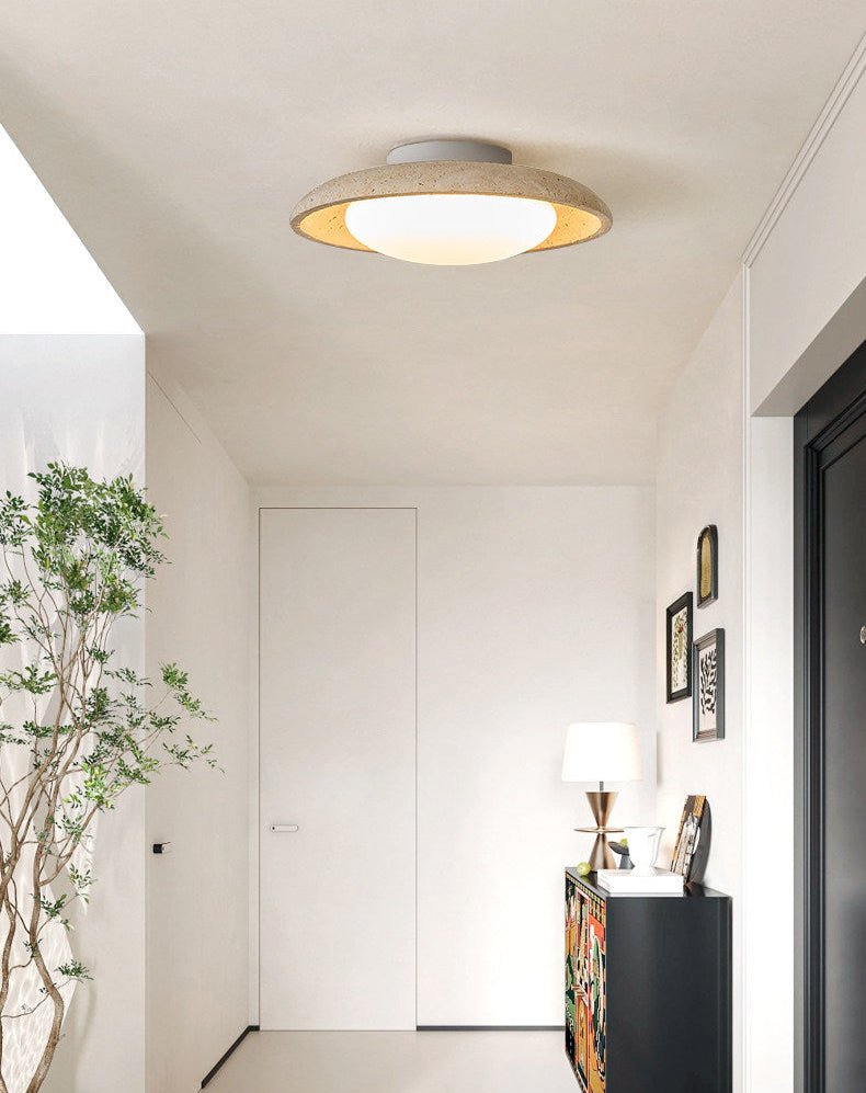 Tavuena Yellow Travertine Ceiling Light