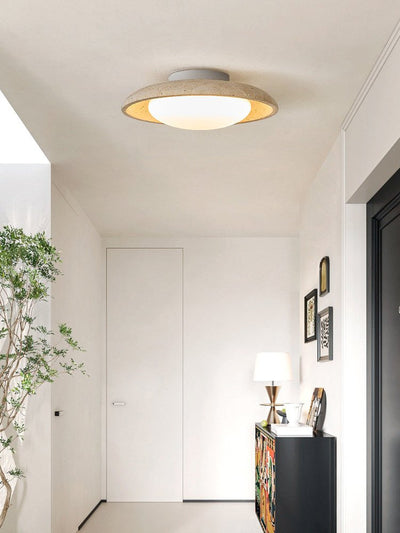 Tavuena Yellow Travertine Ceiling Light