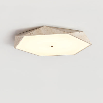Hexagonal Travertine Ceiling Light