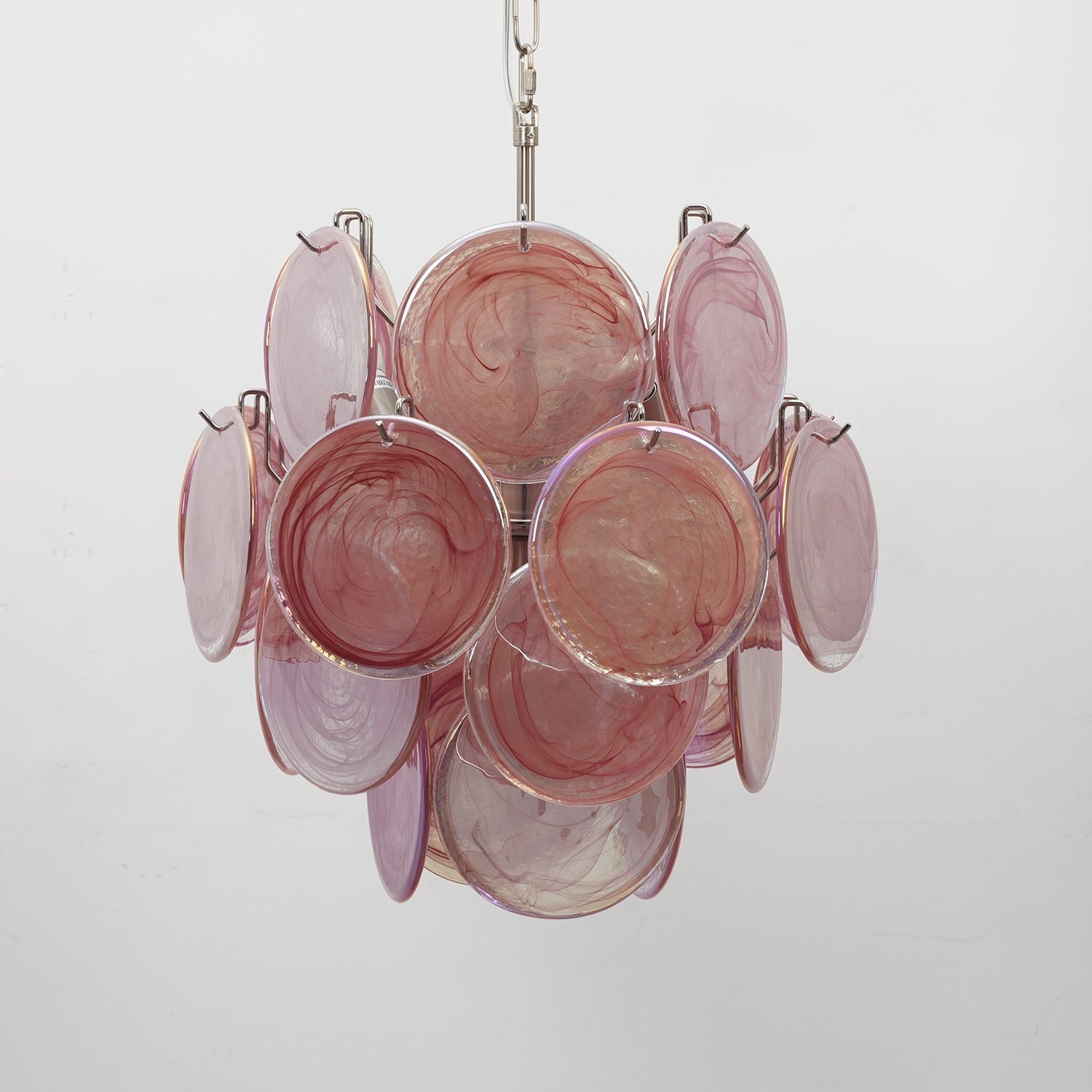Teriinelle Chandelier Multicolor Murano Disc Layered Artistic
