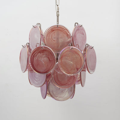 Teriinelle Chandelier Multicolor Murano Disc Layered Artistic
