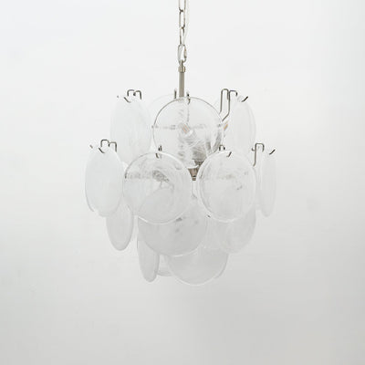 Teriinelle Chandelier Multicolor Murano Disc Layered Artistic