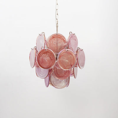 Teriinelle Chandelier Multicolor Murano Disc Layered Artistic