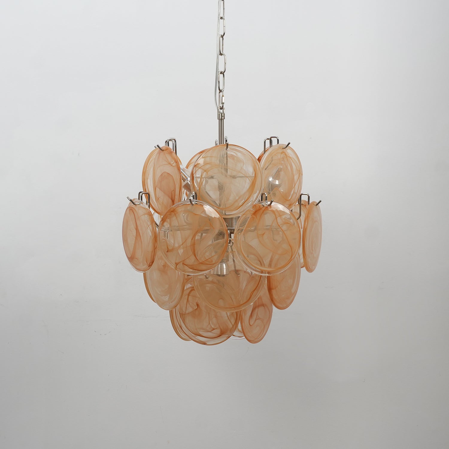Teriinelle Chandelier Multicolor Murano Disc Layered Artistic