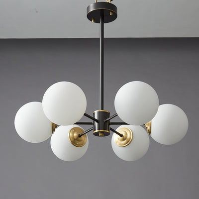 Catalos Modern Premium Orb Brass Glass Chandelier