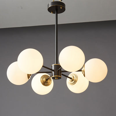Catalos Modern Premium Orb Brass Glass Chandelier