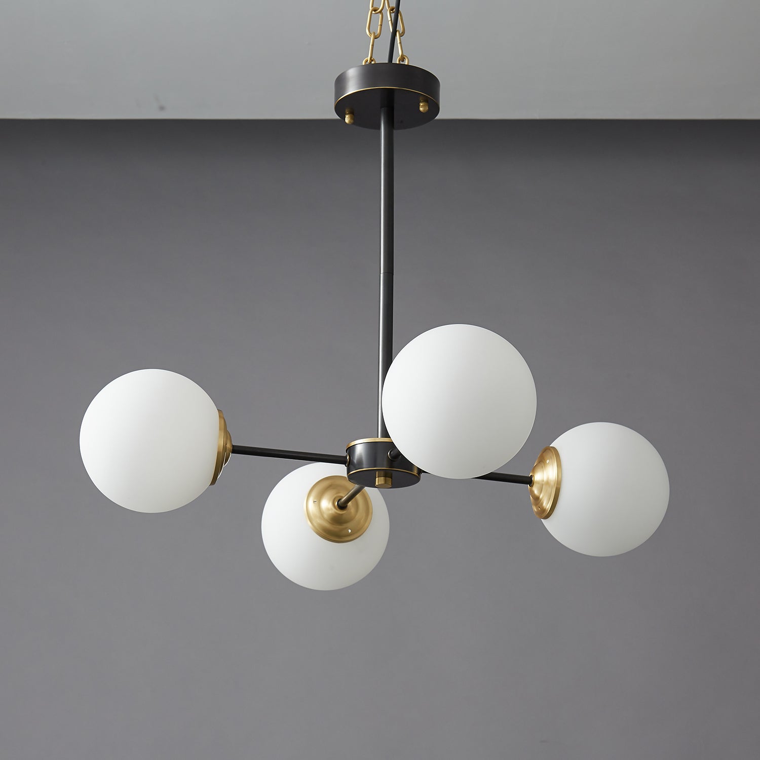 Catalos Modern Premium Orb Brass Glass Chandelier