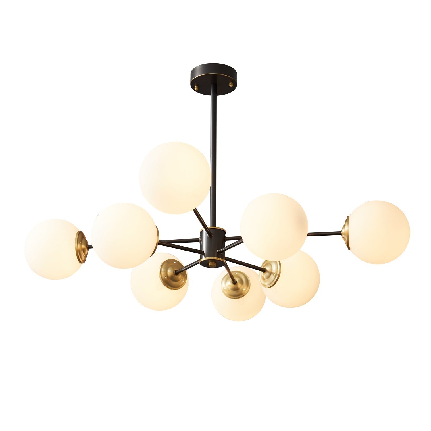 Catalos Modern Premium Orb Brass Glass Chandelier