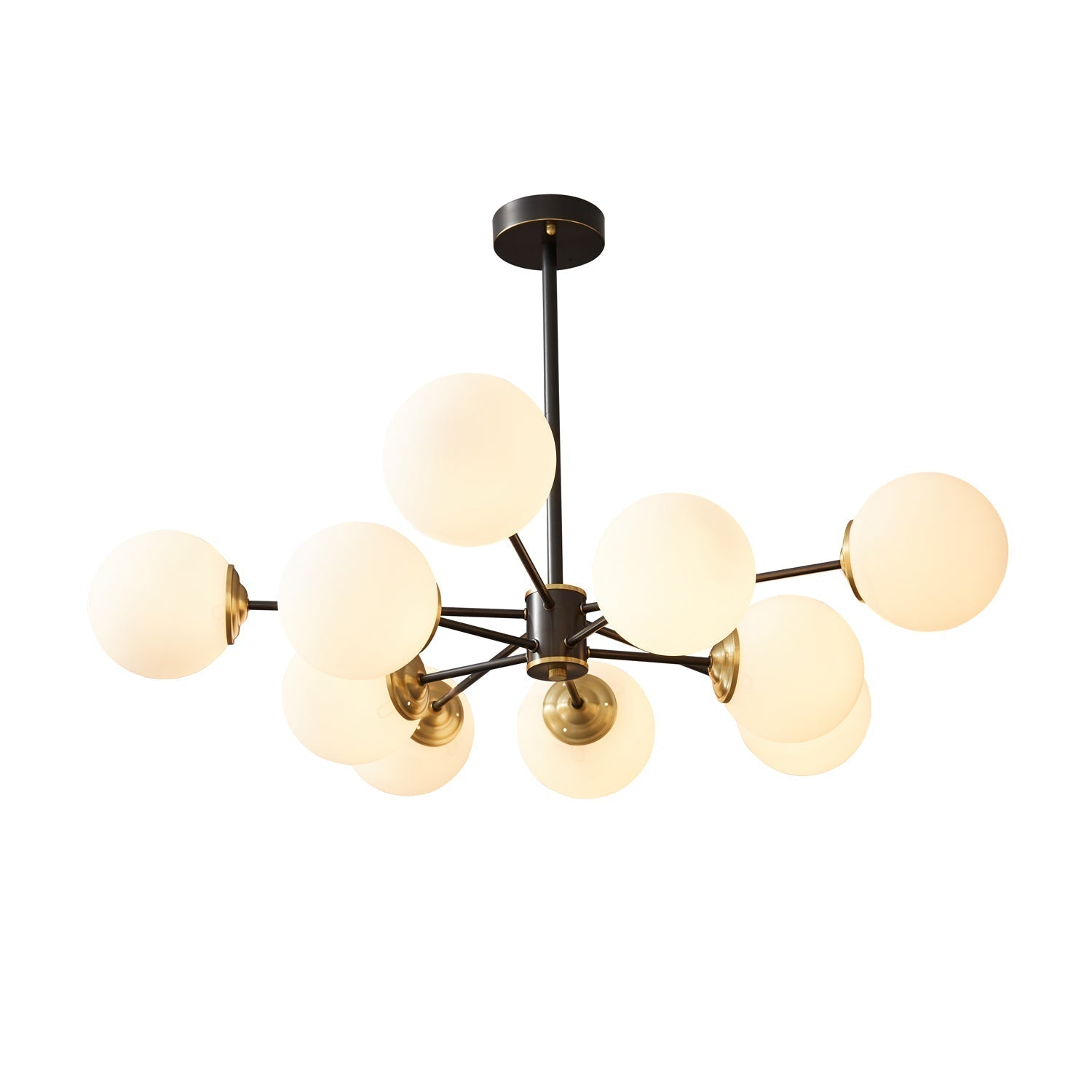 Catalos Modern Premium Orb Brass Glass Chandelier