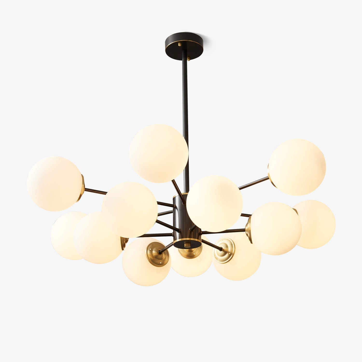 Catalos Modern Premium Orb Brass Glass Chandelier