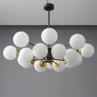 Catalos Modern Premium Orb Brass Glass Chandelier