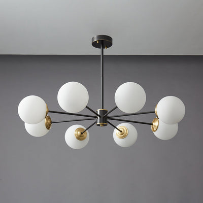 Catalos Modern Premium Orb Brass Glass Chandelier