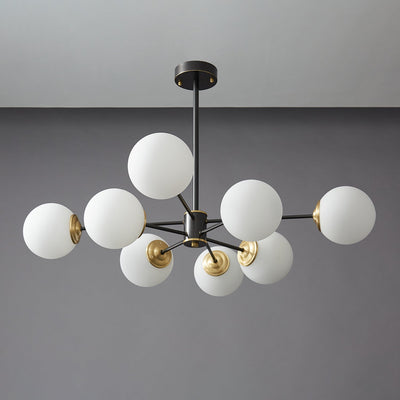 Catalos Modern Premium Orb Brass Glass Chandelier