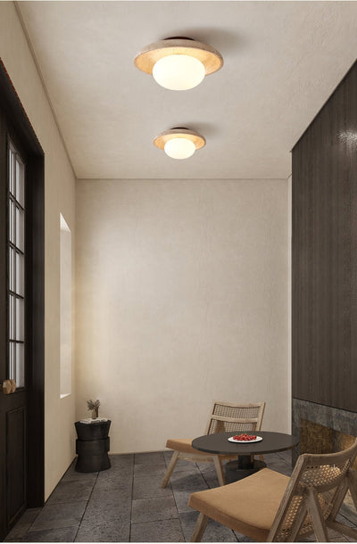 Tavaiella Minimalist Travertine Ceiling Light