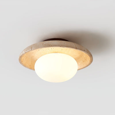 Tavaiella Minimalist Travertine Ceiling Light