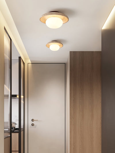 Tavaiella Minimalist Travertine Ceiling Light