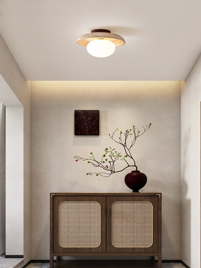 Tavaiella Minimalist Travertine Ceiling Light