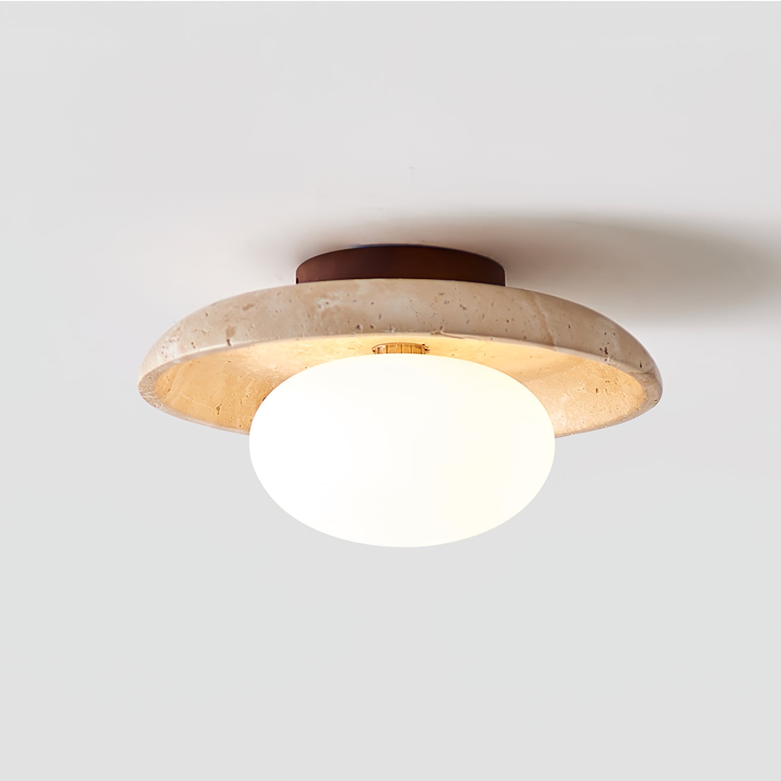 Tavaiella Minimalist Travertine Ceiling Light