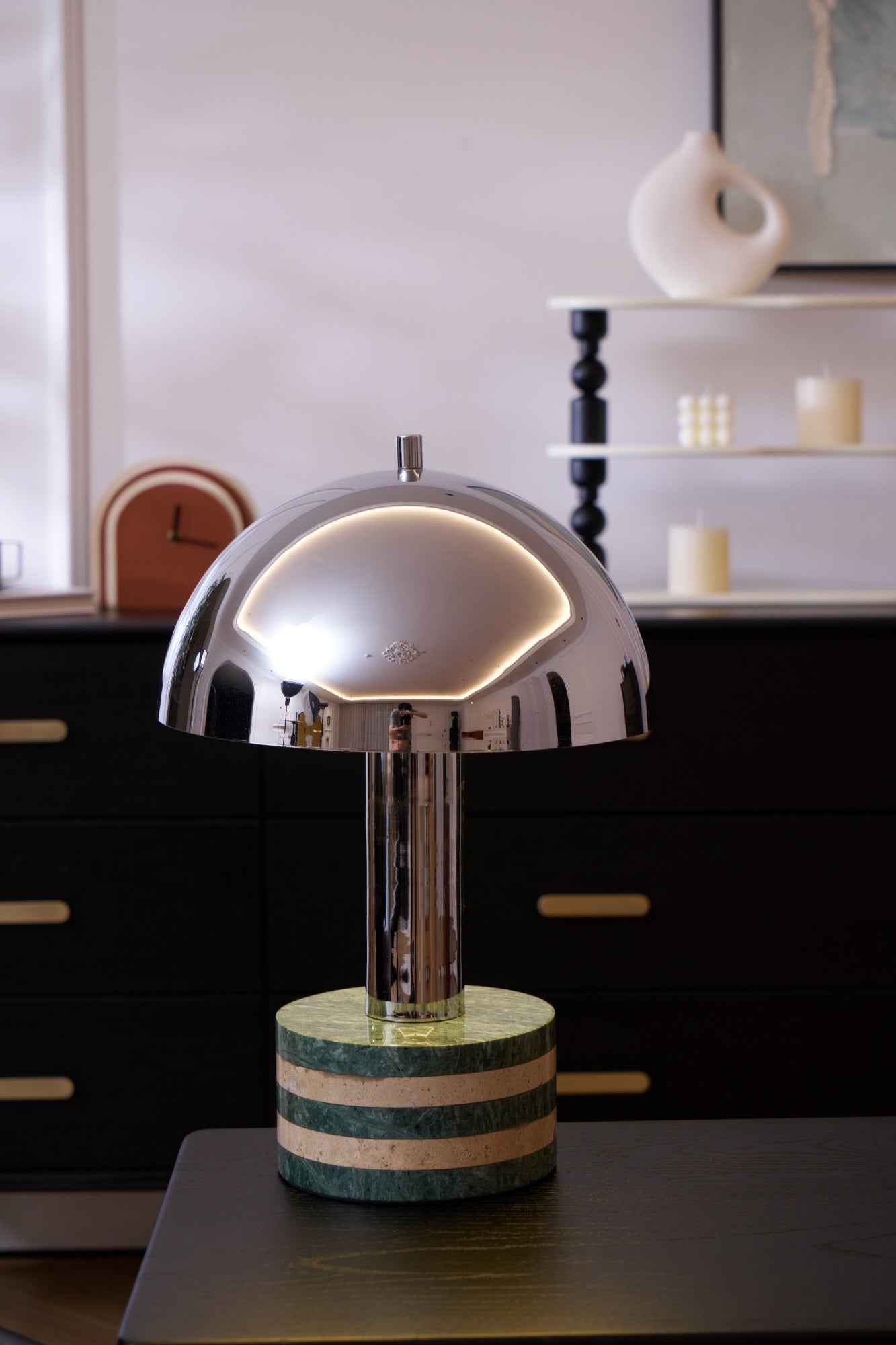 Strata Minimalist Marble Table Lamp