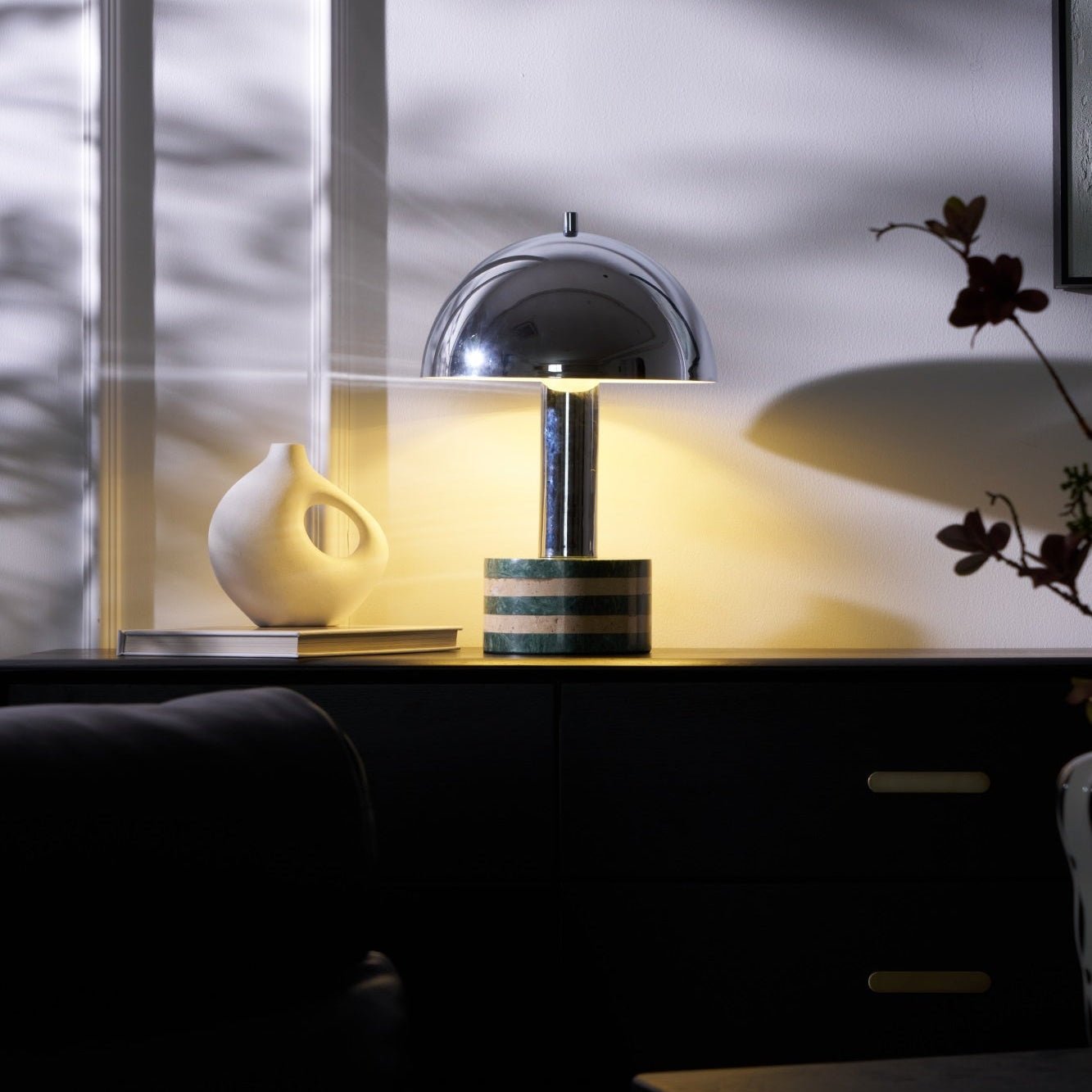 Strata Minimalist Marble Table Lamp