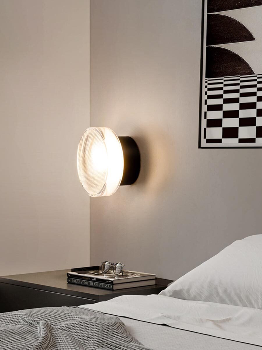Noct Ribbed Glass Wall Sconce