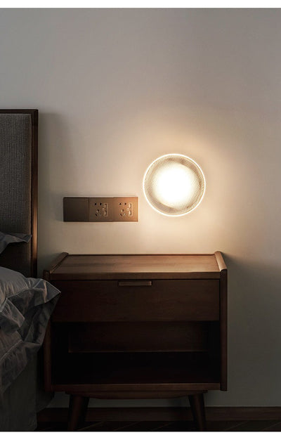 Noct Ribbed Glass Wall Sconce