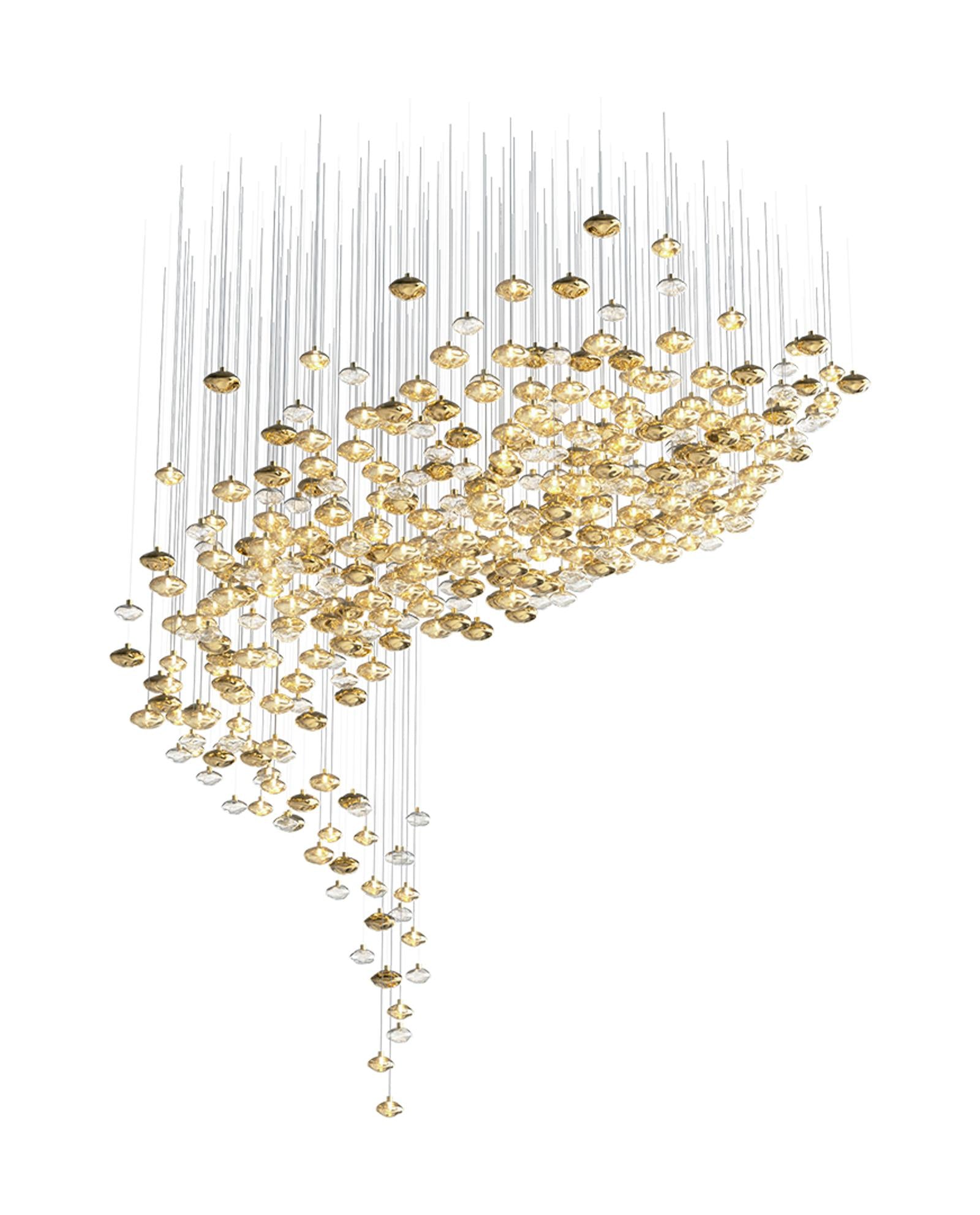 Elmarel Flowing Crystal Dining Chandelier