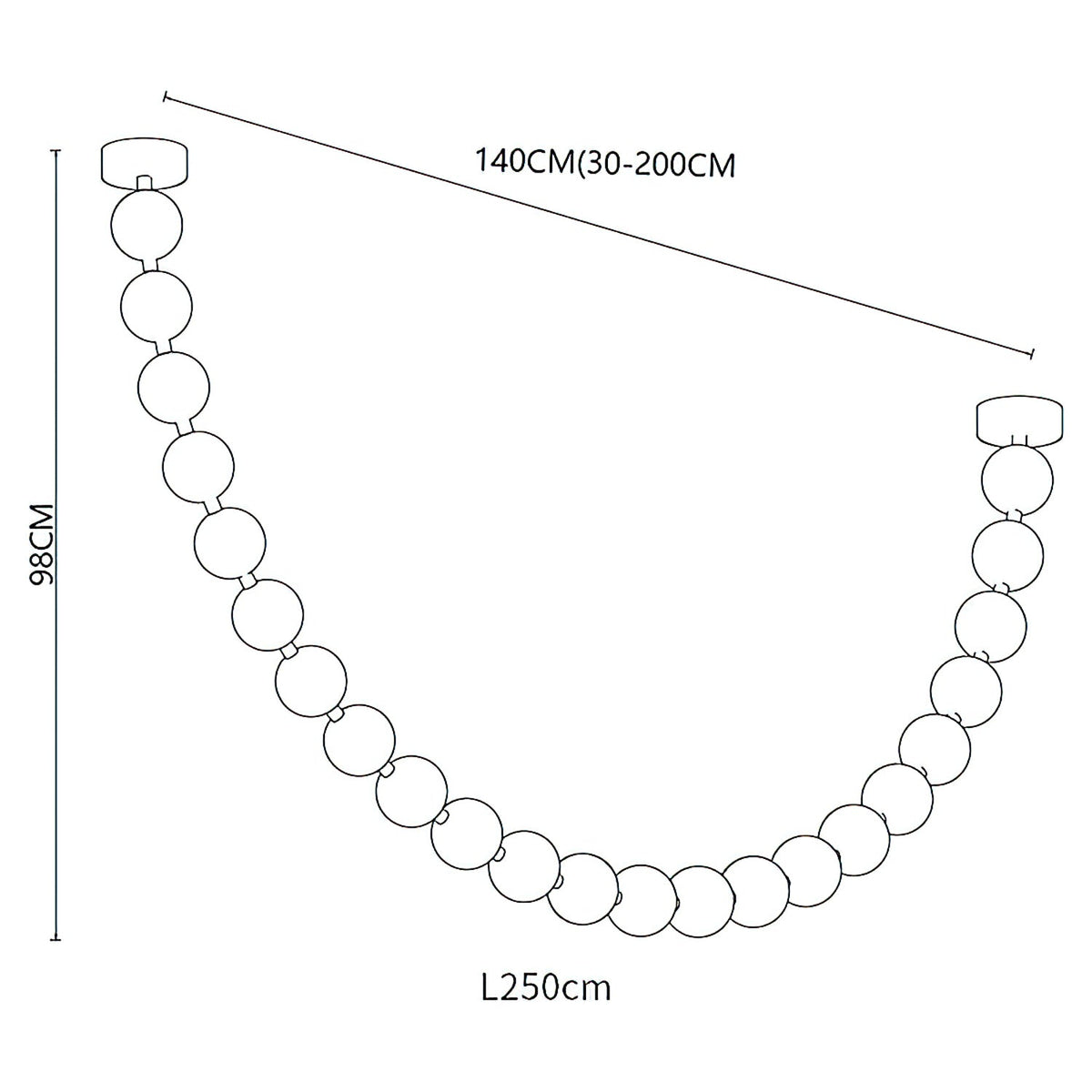 Lindencourt Strand Necklace Chandelier