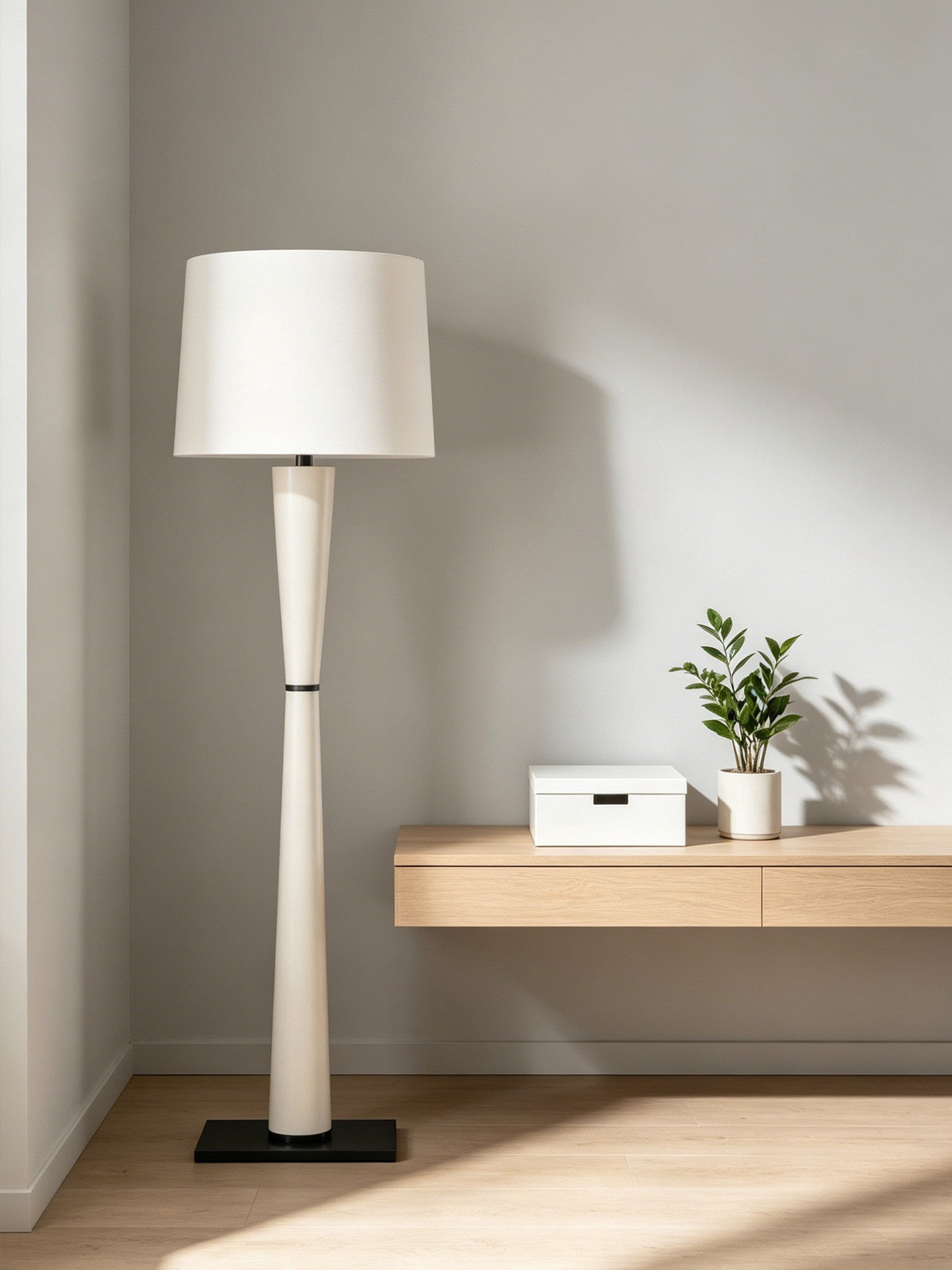 Renenelia Leather Floor Lamp