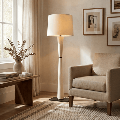 Renenelia Leather Floor Lamp