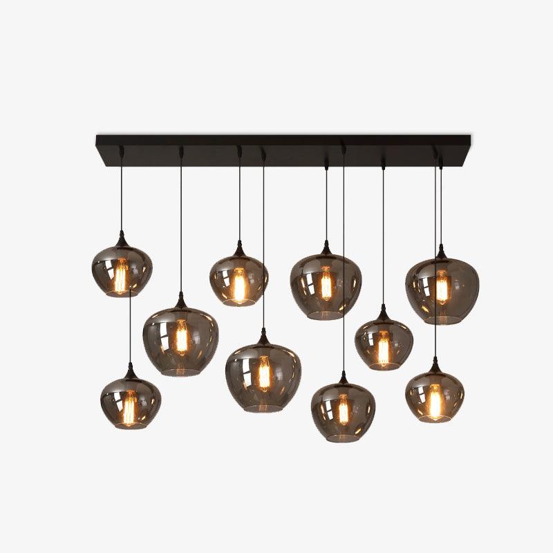 Tevely Glass Industrial Chic Pendant Light