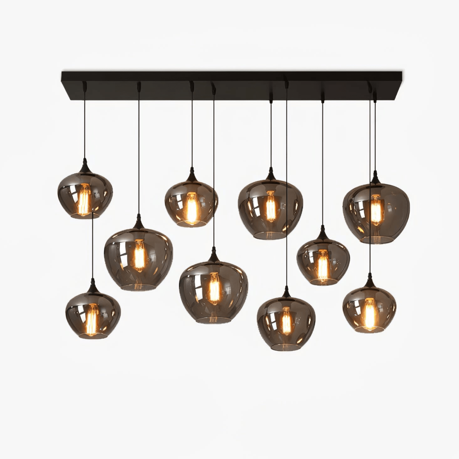 Tevely Glass Industrial Chic Pendant Light