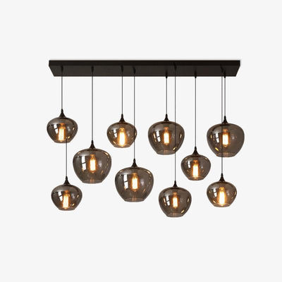 Tevely Glass Industrial Chic Pendant Light