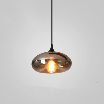 Valentina Minimalist Bottle Glass Pendant Light Smoke Gray