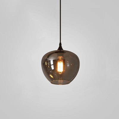 Valentina Minimalist Bottle Glass Pendant Light Smoke Gray