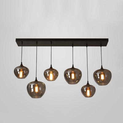 Tevely Glass Industrial Chic Pendant Light