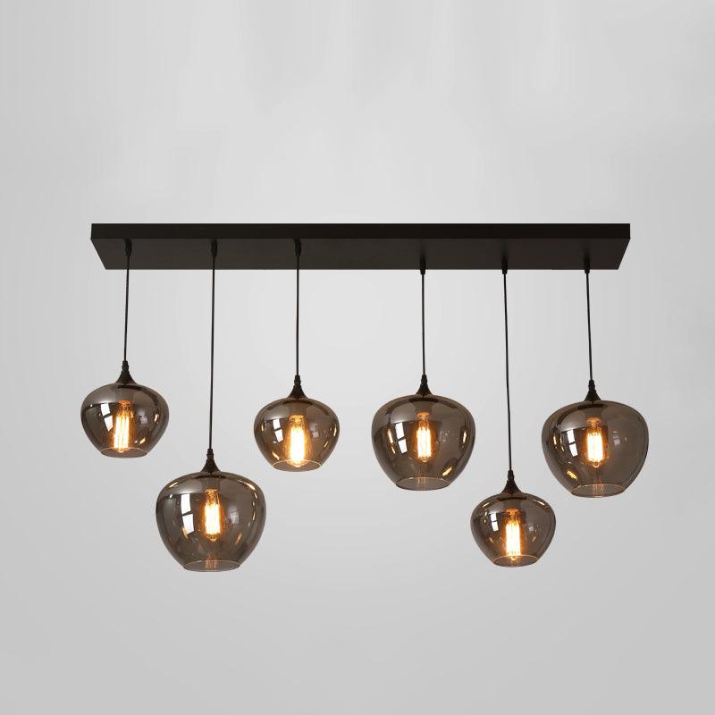 Tevely Glass Industrial Chic Pendant Light
