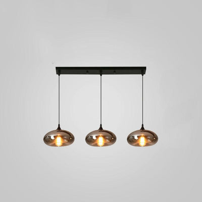 Tevely Glass Industrial Chic Pendant Light
