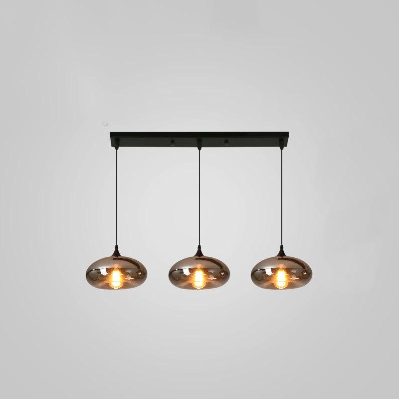Tevely Glass Industrial Chic Pendant Light