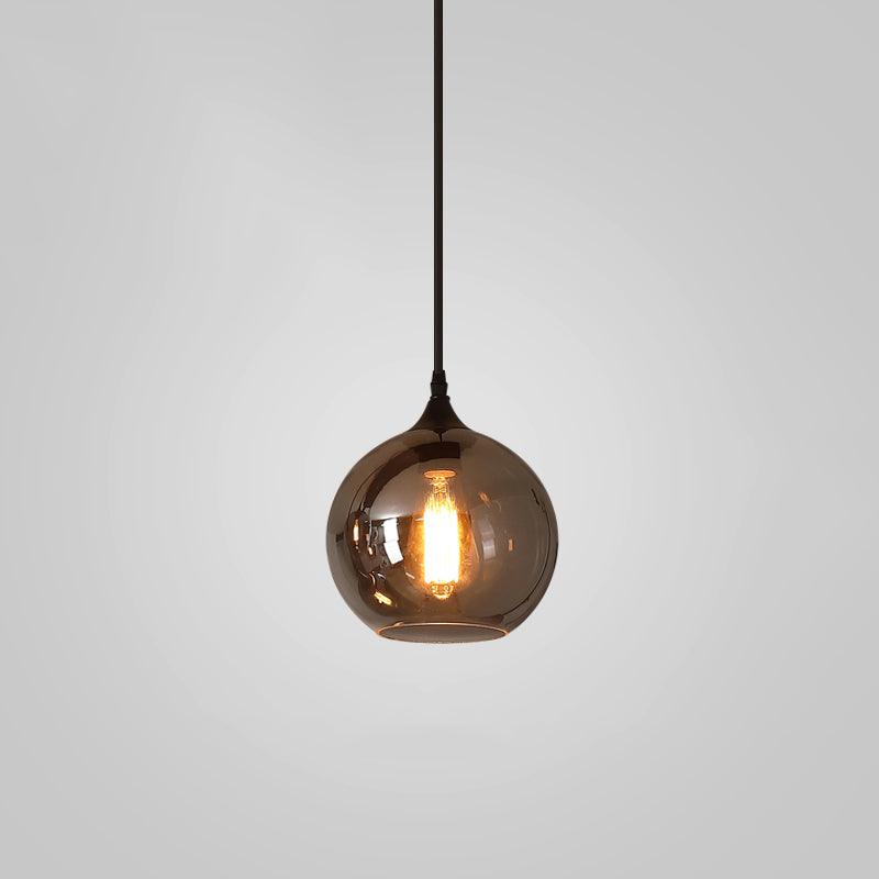 Valentina Minimalist Bottle Glass Pendant Light Smoke Gray